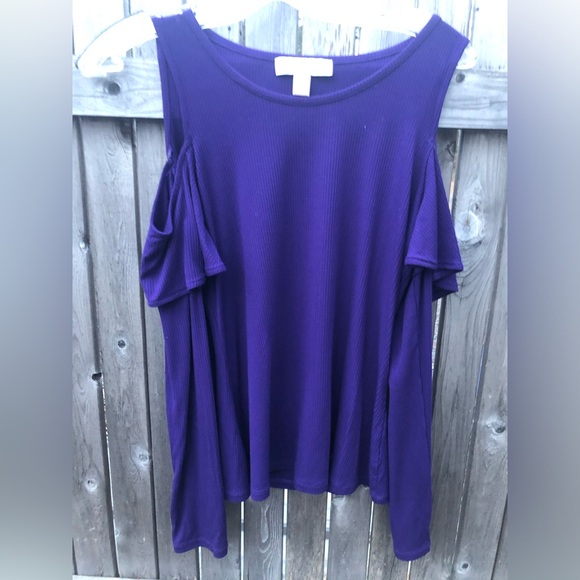 Michael Kors Purple size medium women’s gently worn Shoulderless Blouse - Picture 6 of 6